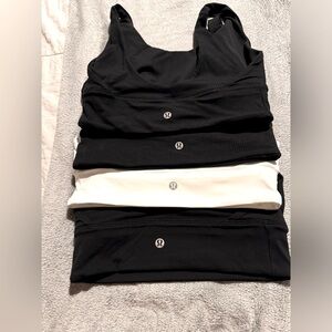 Lululemon Align Sports Bra A/B cup Size 8 black white